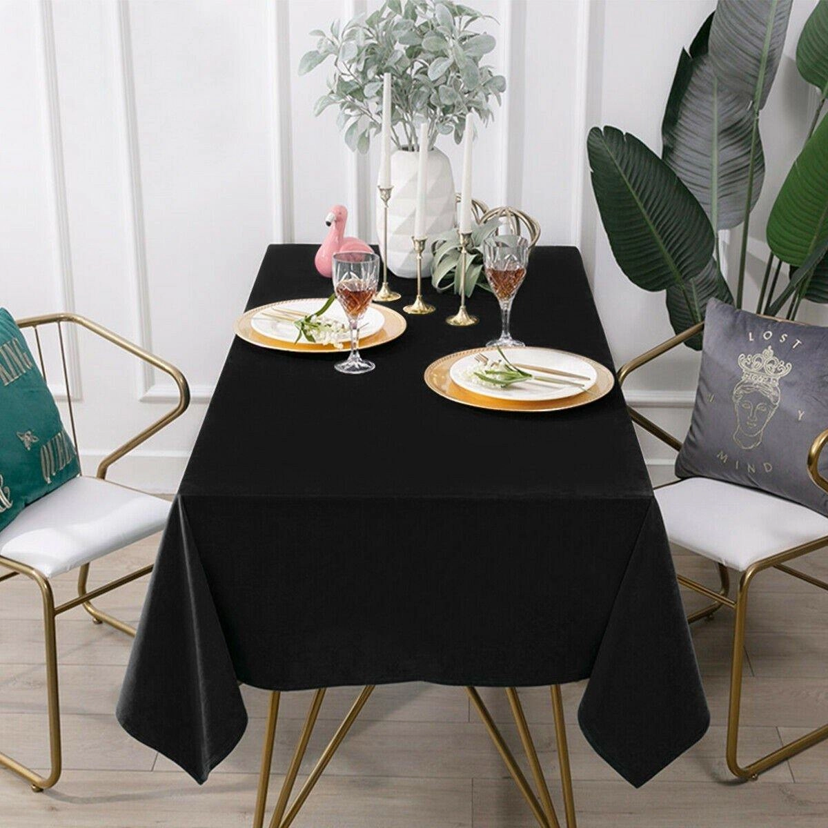 10PCS Rectangle Tablecloth, Machine-washable Polyester