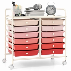 12 Drawers Rolling Cart for Office School Supplies - 25 x 15 x 24.5 outdoor dining set, patio table