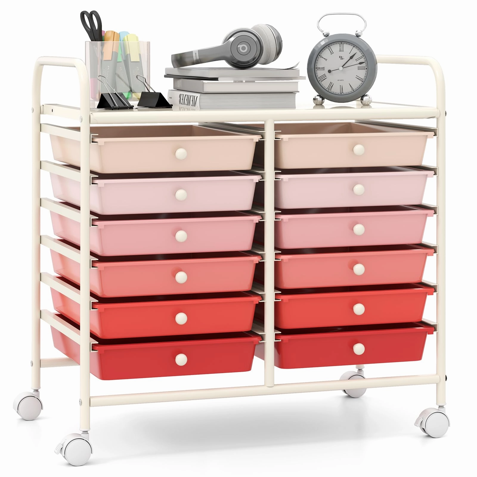 12 Drawers Rolling Cart for Office School Supplies - 25 x 15 x 24.5 outdoor dining set, patio table