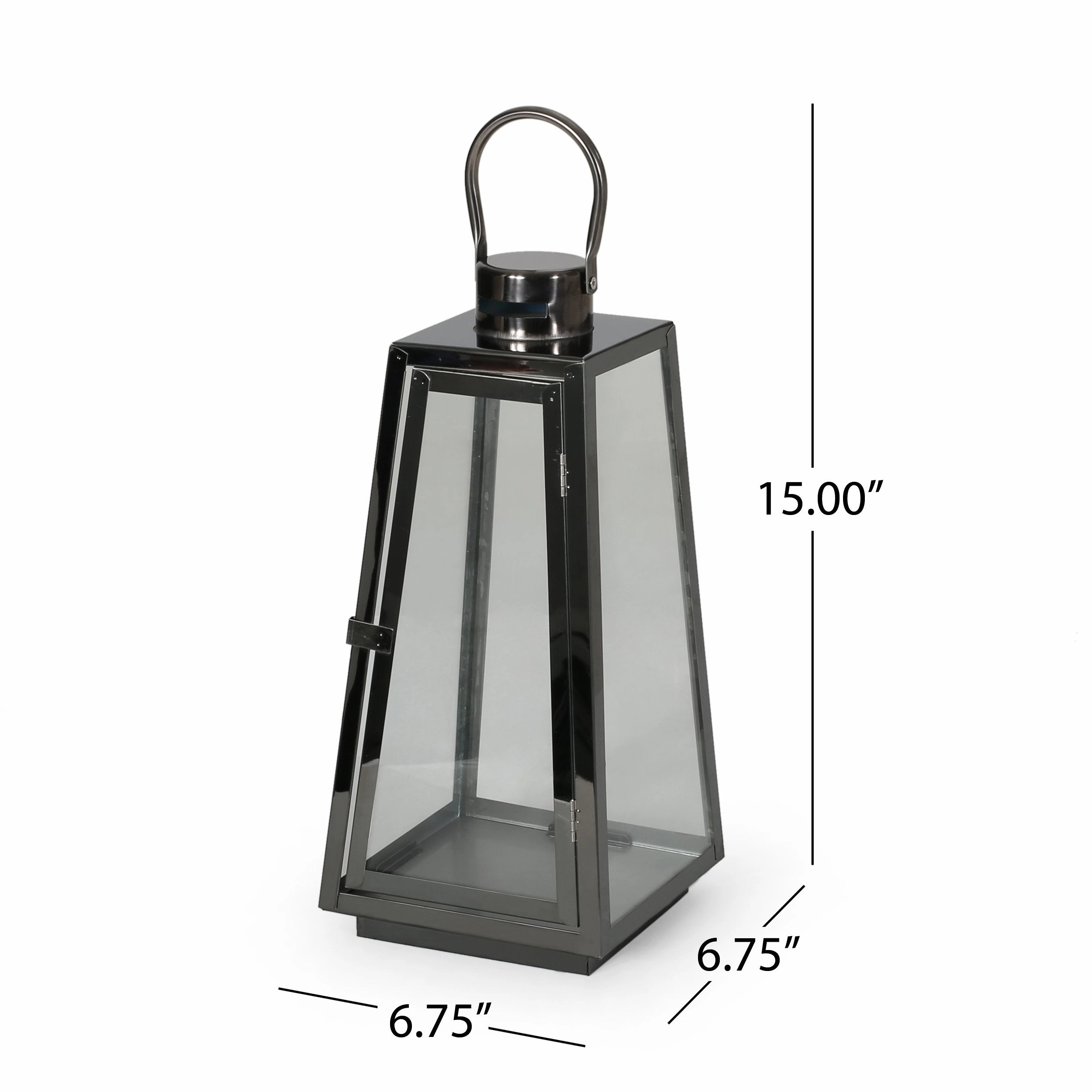15" Modern Outdoor Stainless Steel Lantern - NH562013