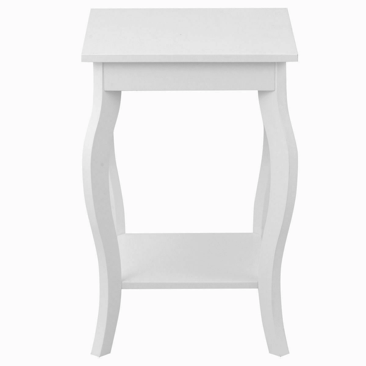 16" End Table W/Storage & Shelf Curved Legs Home Furniture for Living Room throw pillow, fuzzy blanket
