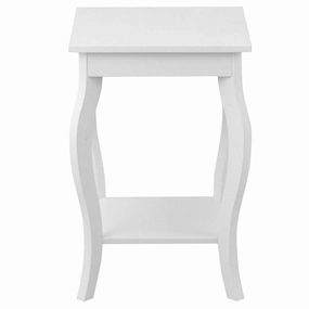 16" End Table W/Storage & Shelf Curved Legs Home Furniture for Living Room entry bench, mudroom storage