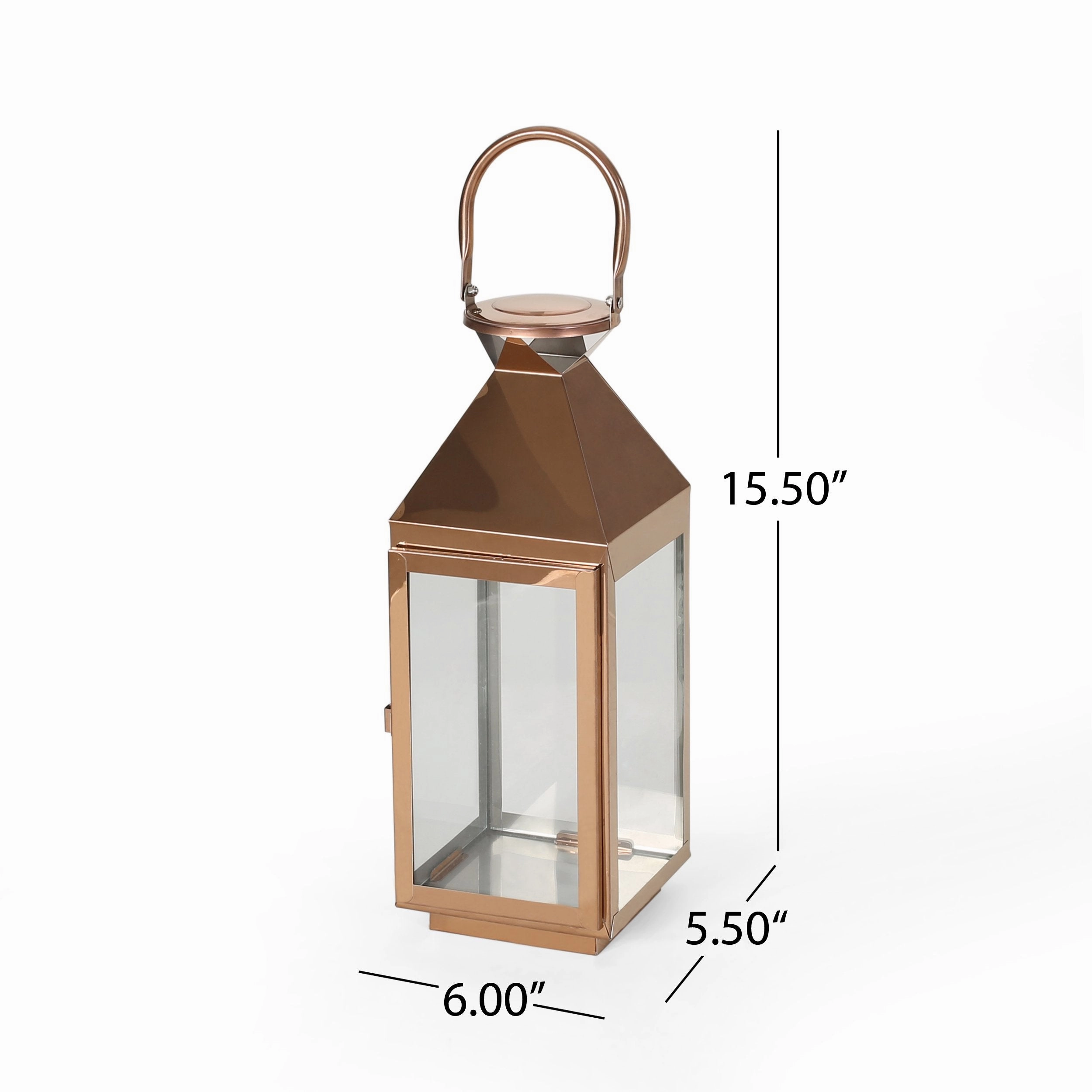 16" Modern Outdoor Stainless Steel Lantern - NH762013