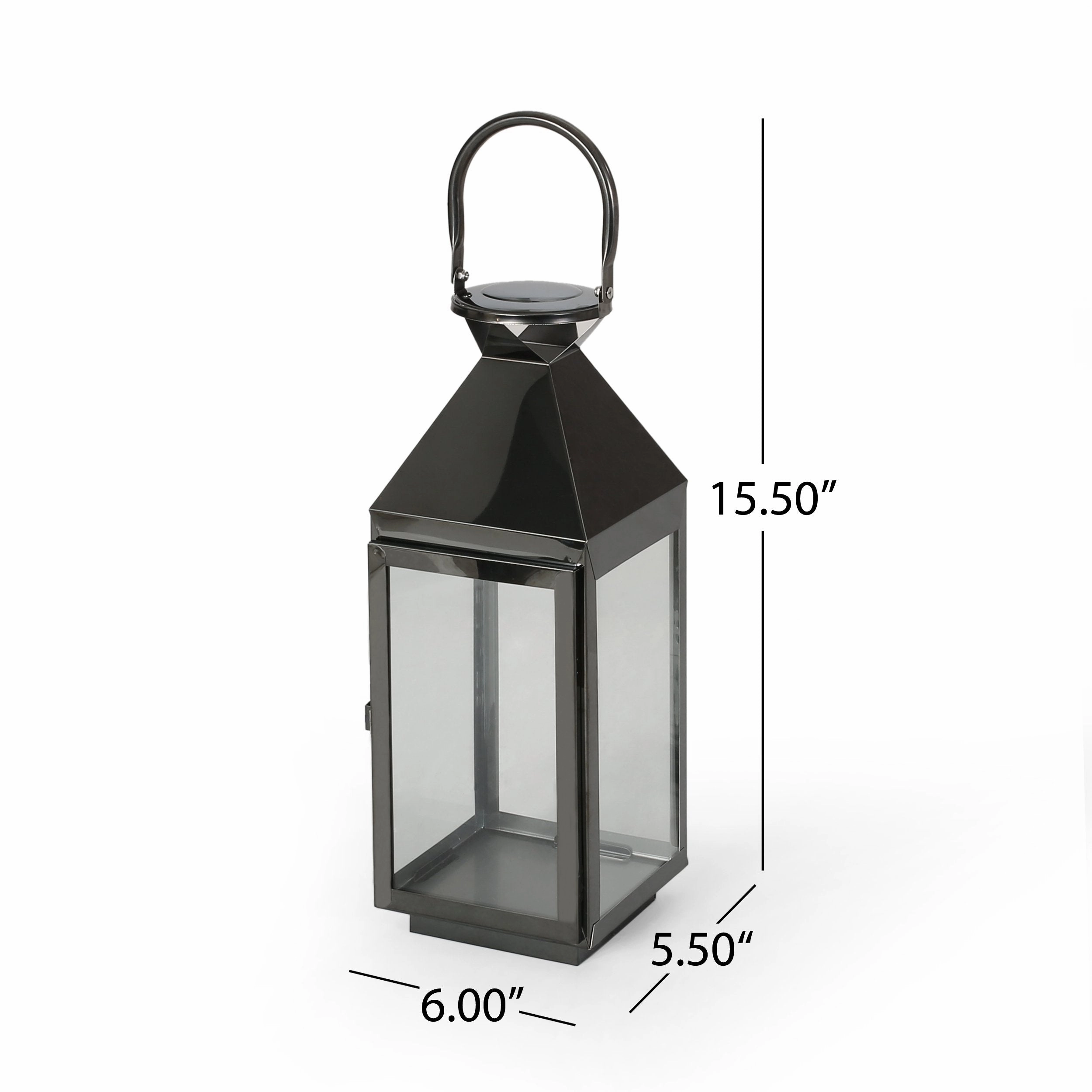 16" Modern Outdoor Stainless Steel Lantern - NH762013
