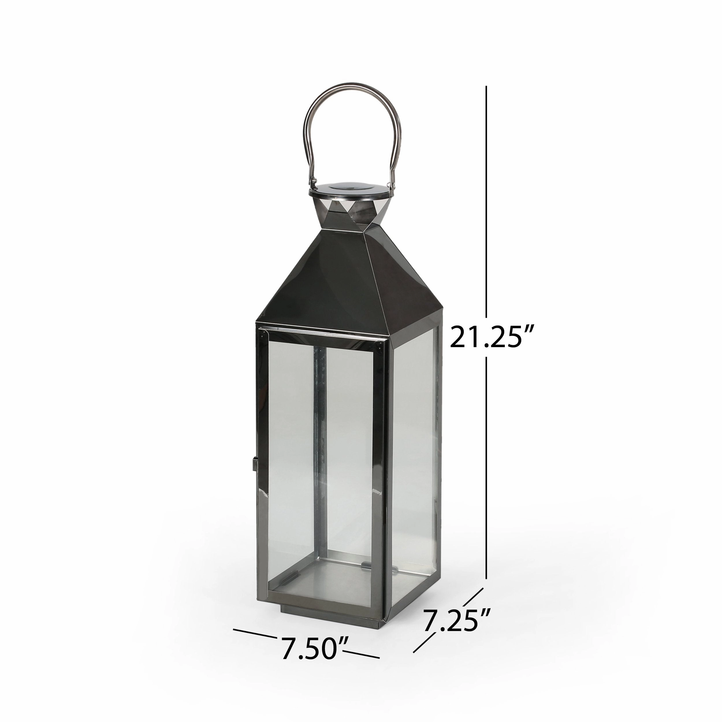 22" Modern Outdoor Stainless Steel Lantern - NH962013