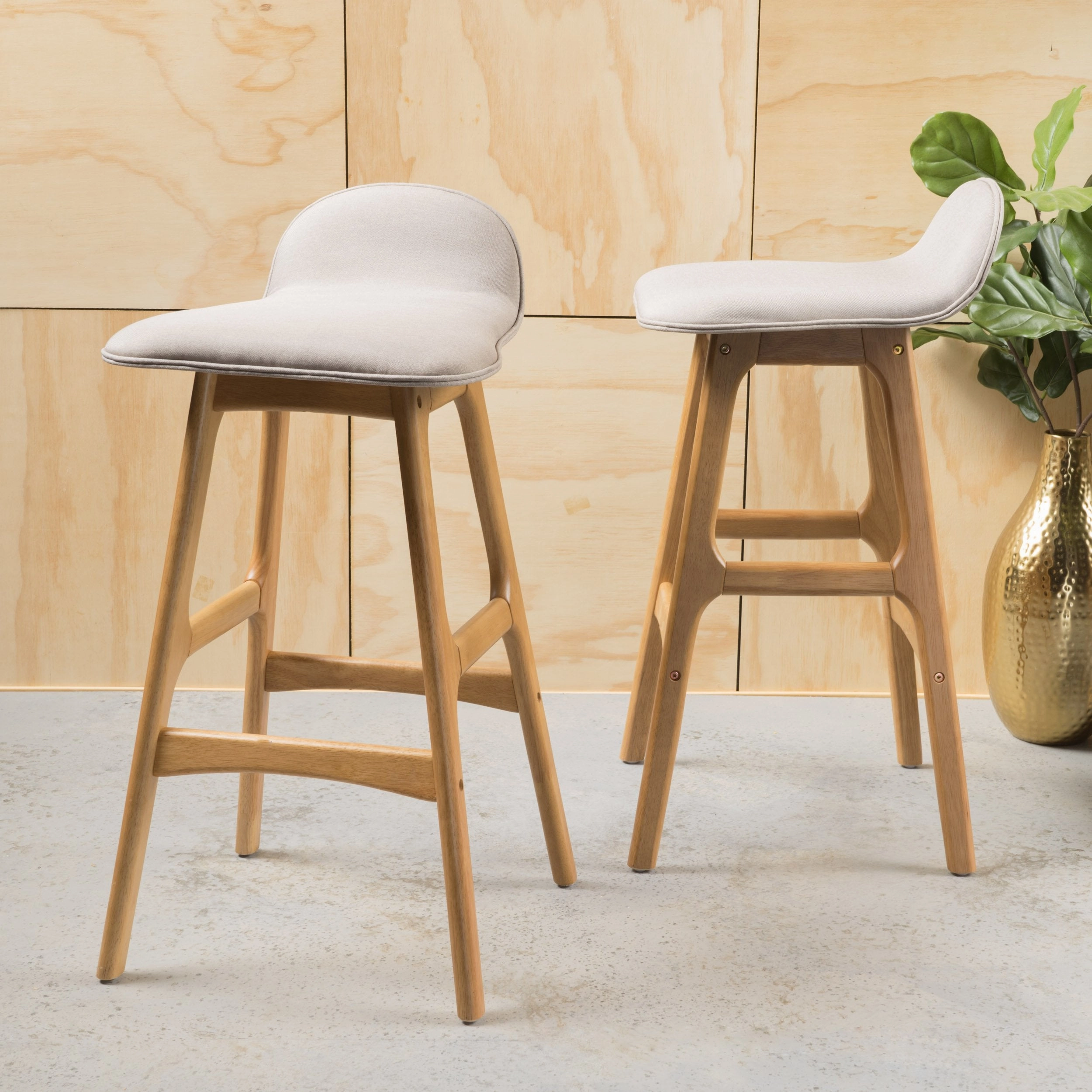 29-Inch Mid-Century Design Low Back Fabric Bar Chair (Set of 2) - NH501003 kitchen accessories, table linens
