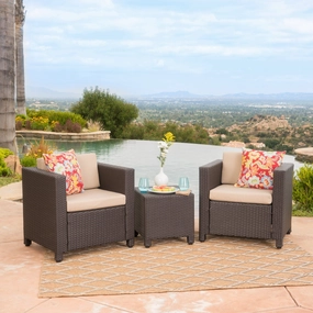 2-Seater Outdoor Chat Set with Side Table - NH686003 outdoor furniture, garden bench