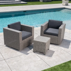 2-Seater Outdoor Chat Set with Side Table - NH909103 outdoor furniture, garden bench