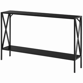 2-Tier 47.5 Inch Hallway Table for Entryway cowhide rug, animal hide rug