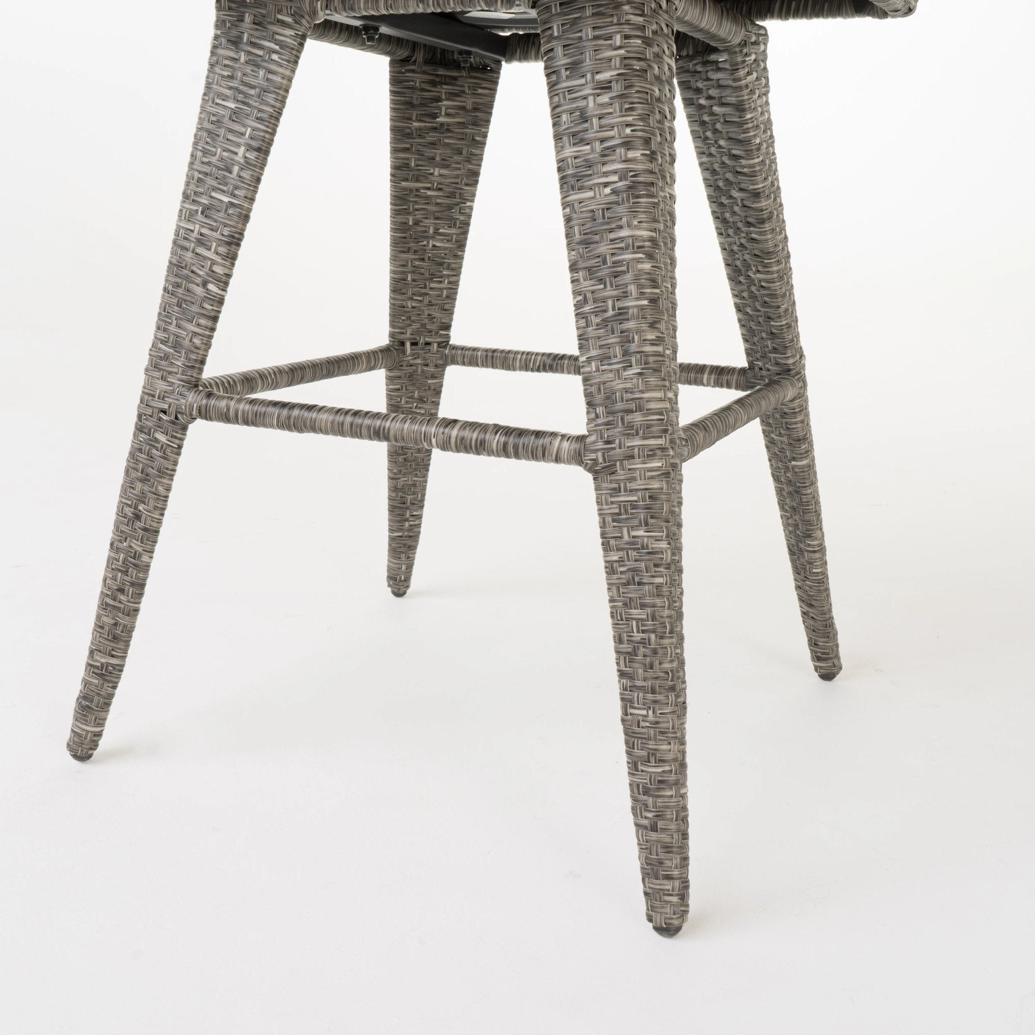 30-Inch Mixed Black Wicker Barstools (Set of 4) - NH794003