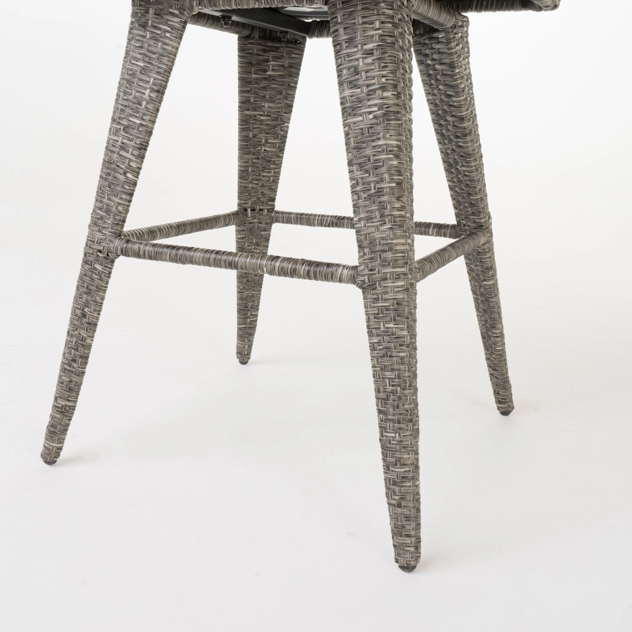 30-Inch Mixed Black Wicker Barstools (Set of 4) - NH794003
