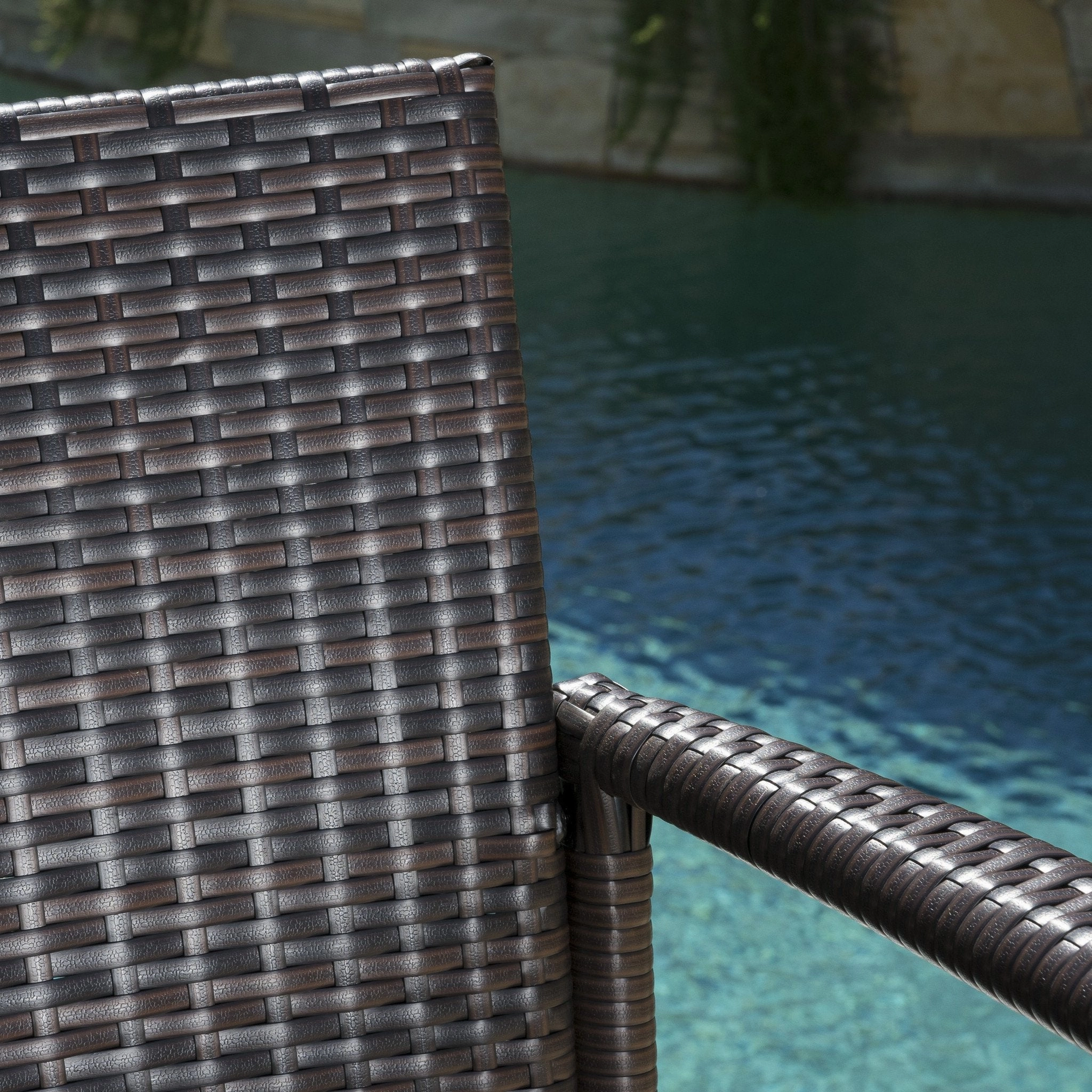 30-Inch Outdoor Brown Wicker Barstool (Set of 4) - NH749592