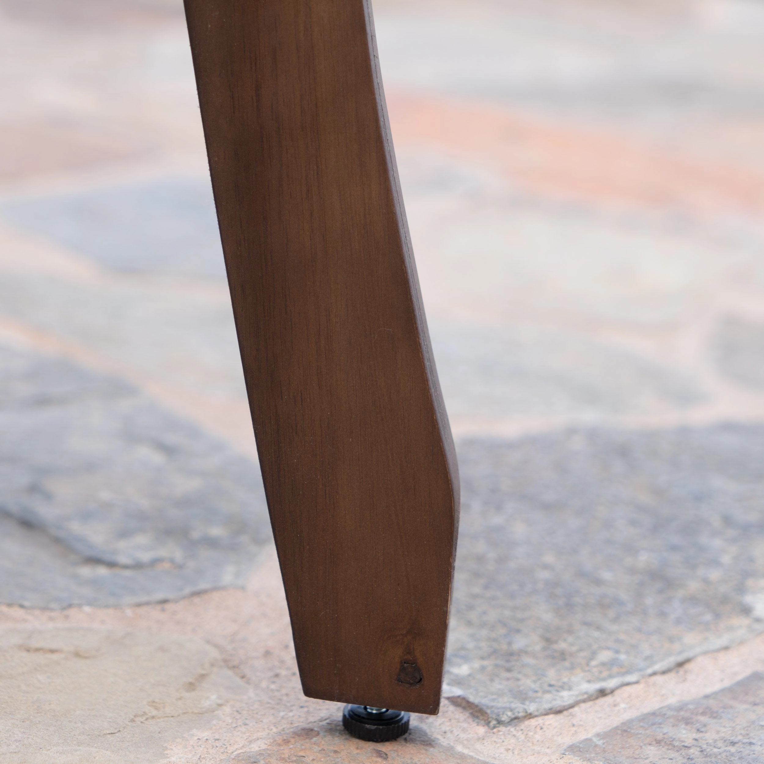 30-Inch Outdoor Dark Brown Finished Acacia Wood Barstools - NH720103
