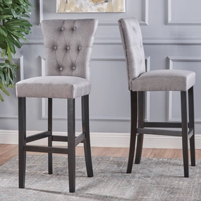 30-Inch Tufted Back Fabric Barstools (Set of 2) - NH982103 kitchen accessories, table linens