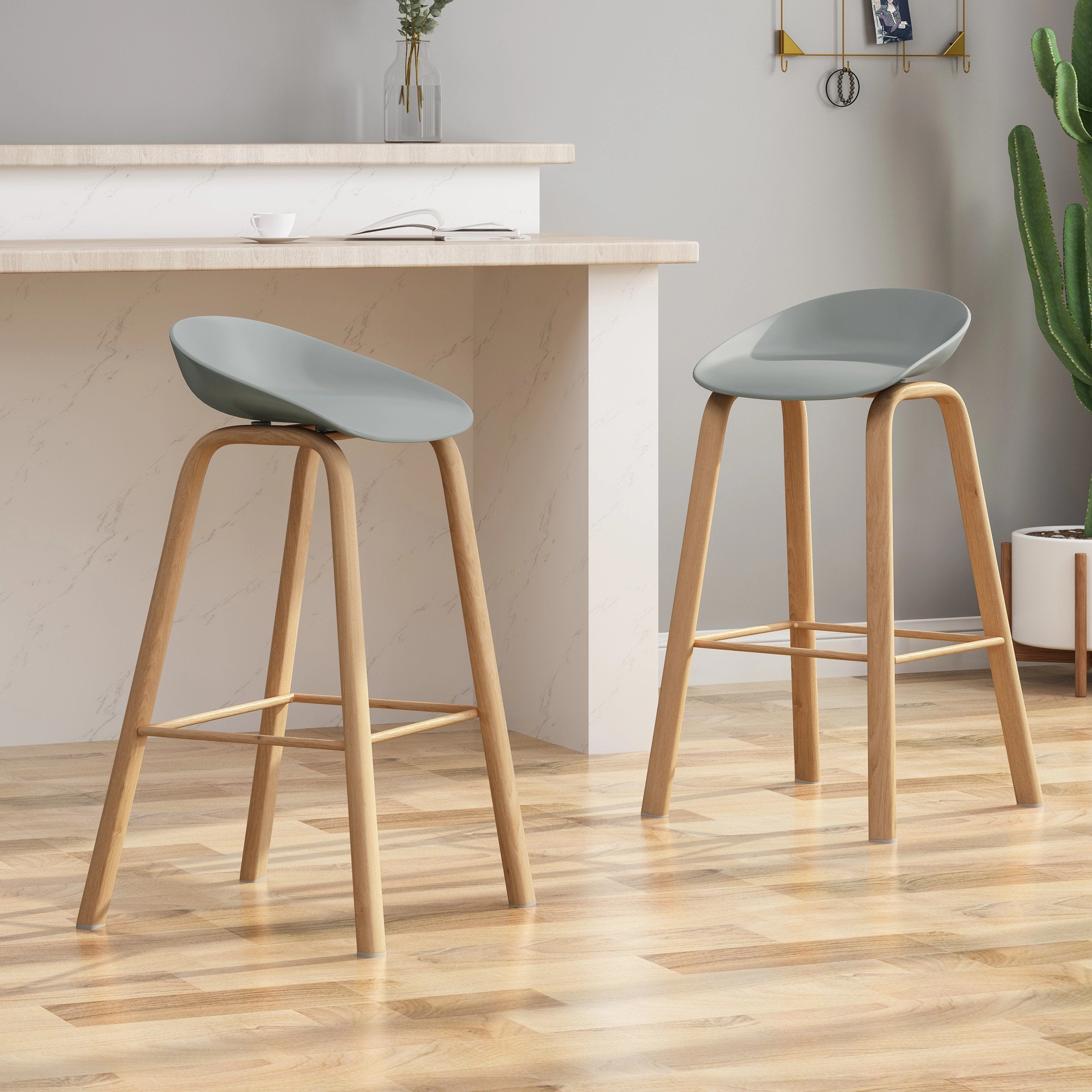 30" Modern Barstool with Iron Legs (Set of 2) - NH259803 kitchen accessories, table linens
