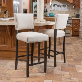 31-Inch Bonded Fabric Backed Barstool (Set of 2) - NH579592 kitchen accessories, table linens