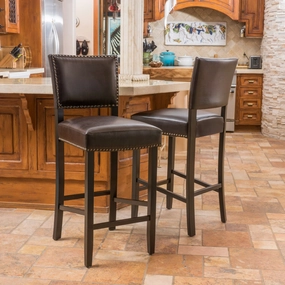 31-Inch Bonded Leather Backed Barstool (Set of 2) - NH679592 kitchen accessories, table linens