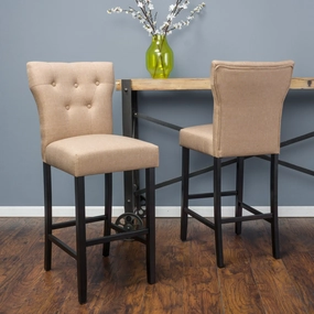31-Inch Brown Mocha Fabric Barstool (Set of 2) - NH346692 kitchen accessories, table linens