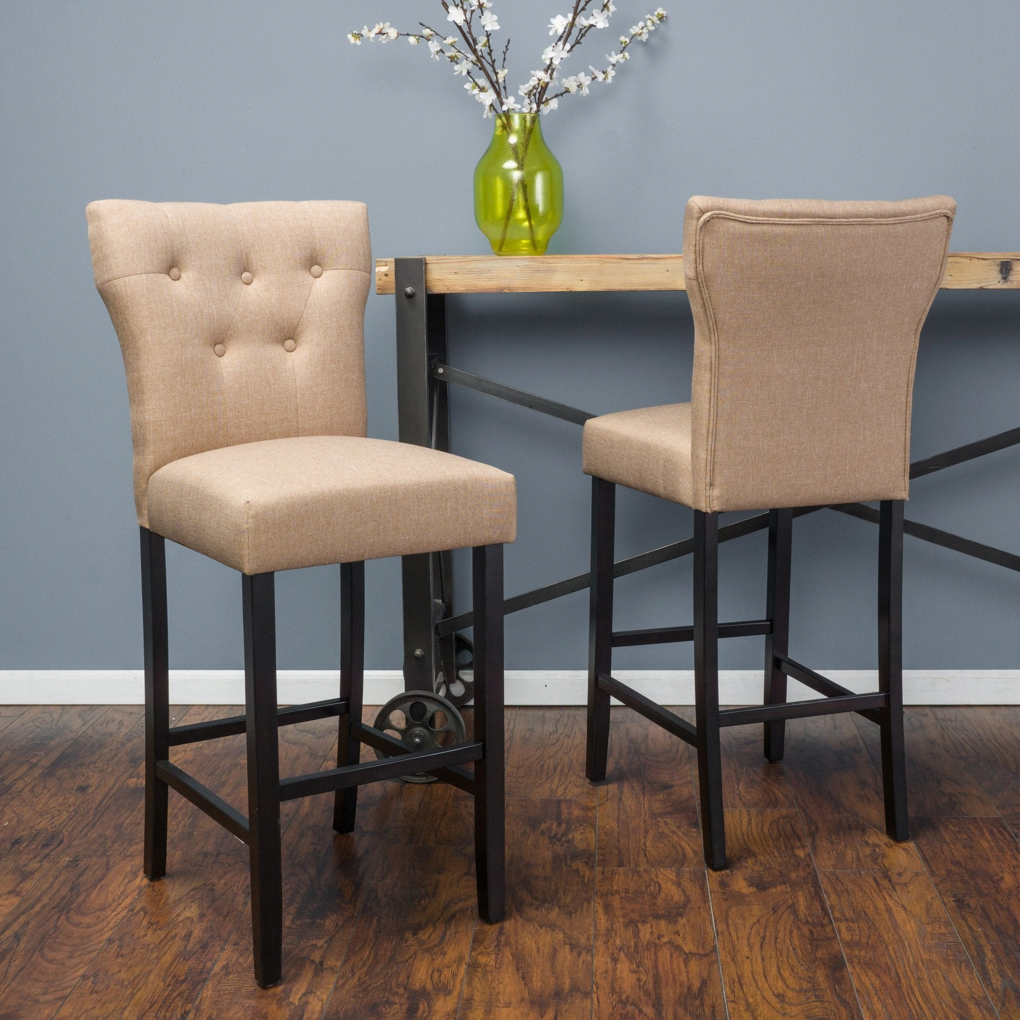 31-Inch Brown Mocha Fabric Barstool (Set of 2) - NH346692 kitchen accessories, table linens