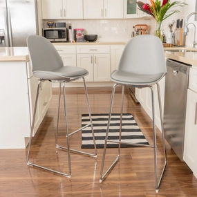 32-Inch Contemporary Grey Bar Chair (Set of 2) - NH563892 kitchen accessories, table linens