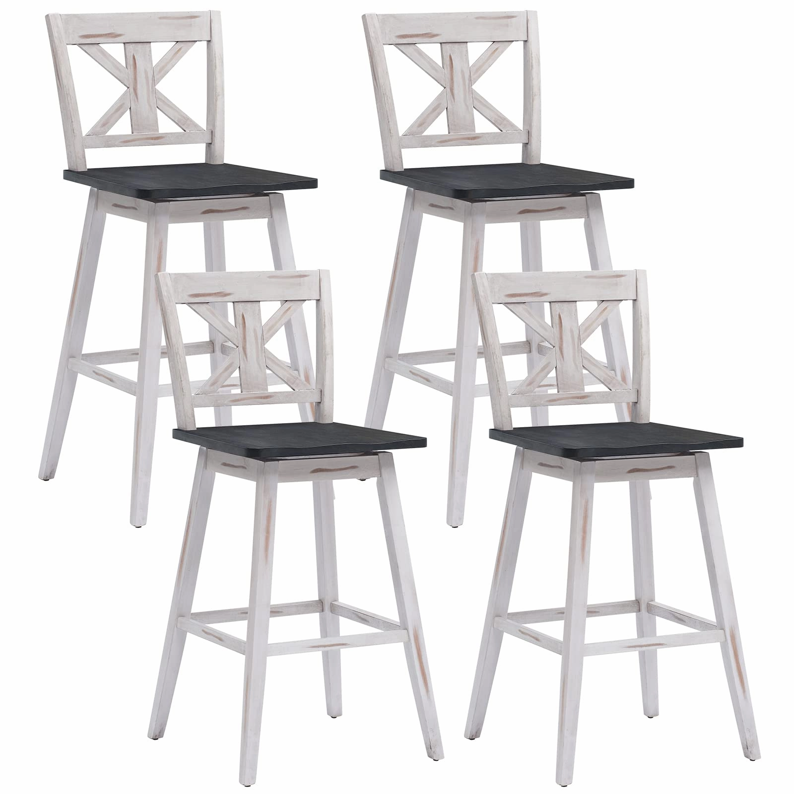 360 Degree Rubber Wood Bar Chairs, Vintage Bar Stools for Home, Restaurant & Pub kitchen towel, placemats