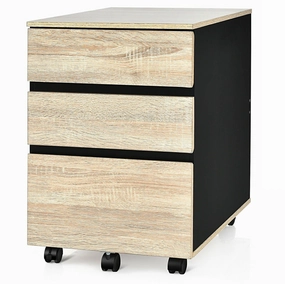 3-Drawer Mobile File Cabinet Under Desk for Legal Letter File Home Storage outdoor dining set, patio table