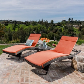 3 Pc Outdoor Wicker Lounge w/ Water Resistant Cushions & Coffee Table - NH751003 patio umbrella, gazebo