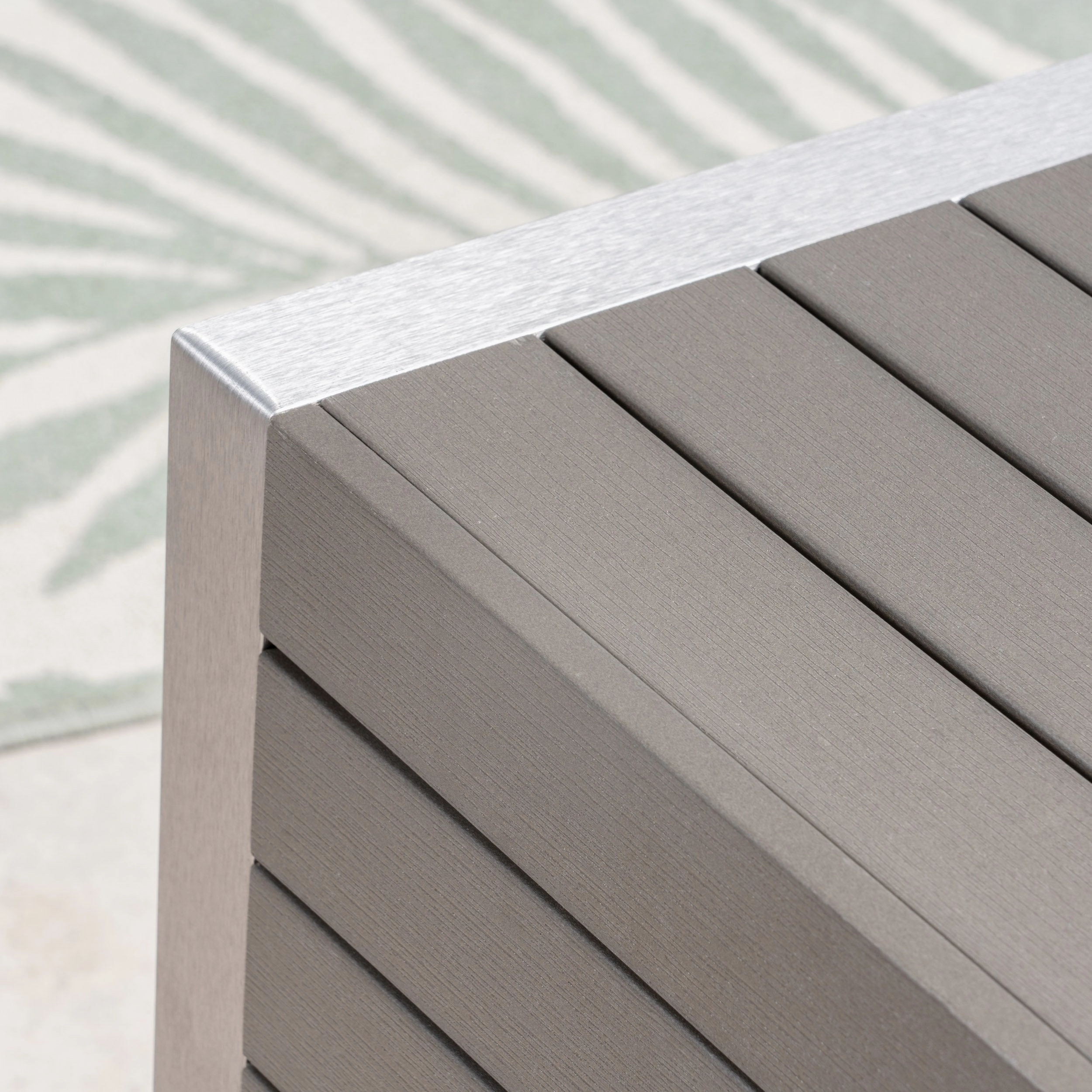 3-piece Outdoor Aluminum Club Chairs with Side Table - NH084603