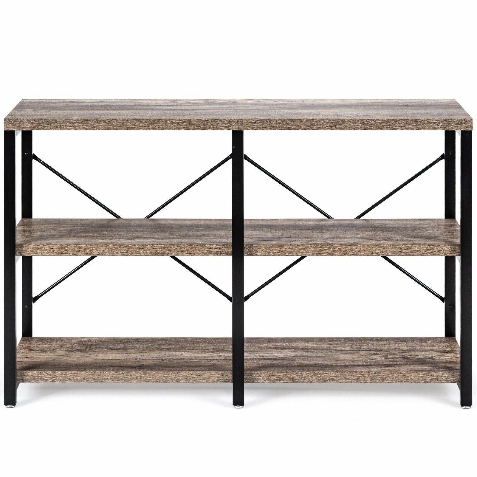 3-Tier Console Table Sofa Side Table, Entryway Foyer Table throw pillow, fuzzy blanket