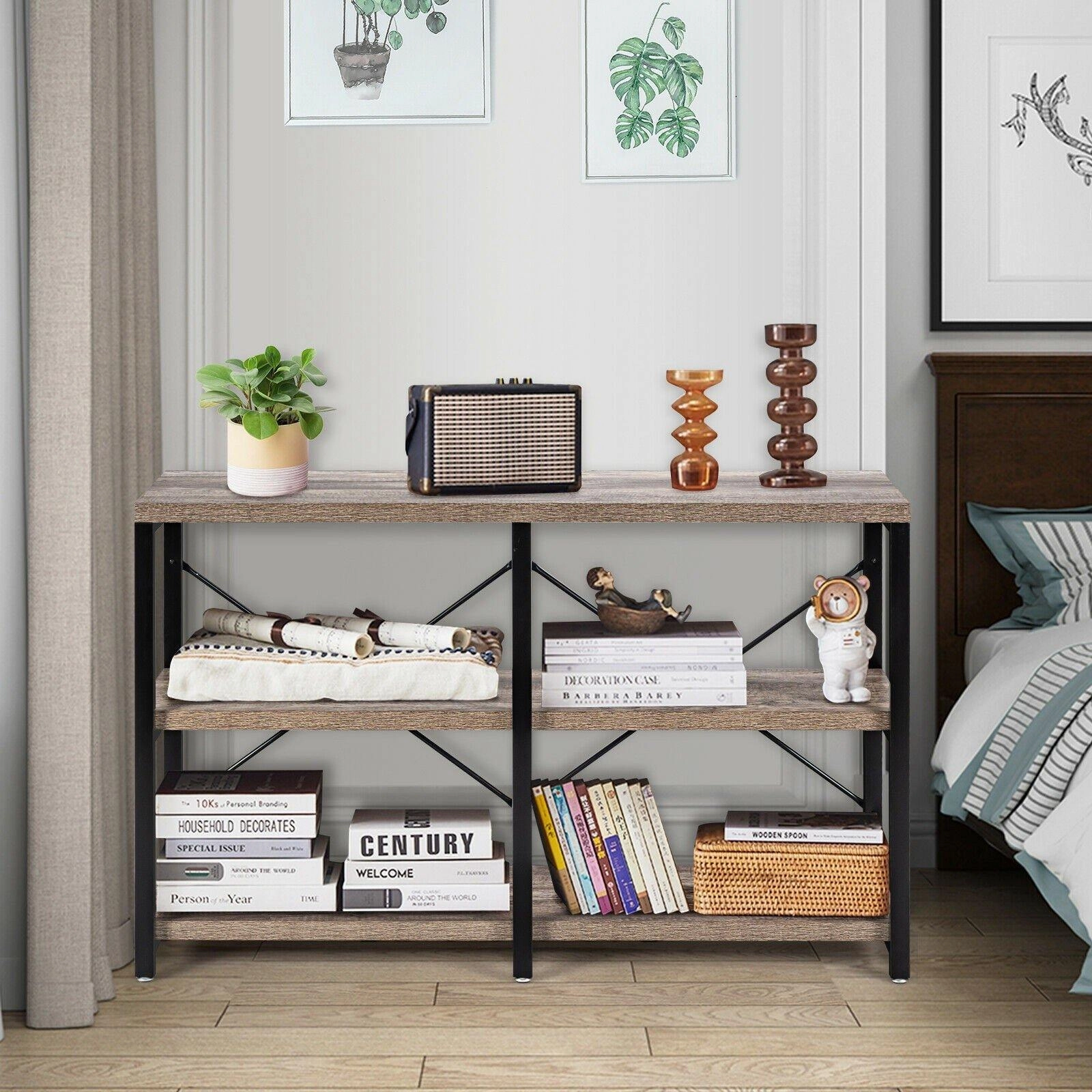 3-Tier Console Table Sofa Side Table, Entryway Foyer Table