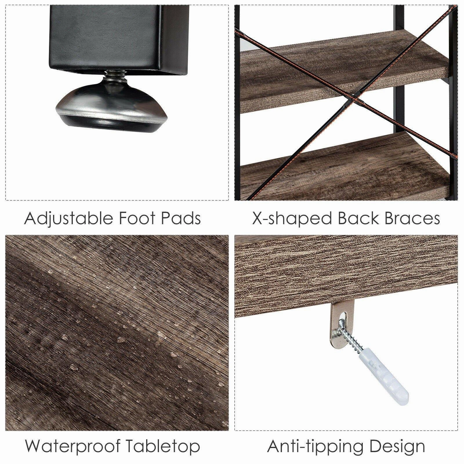 3-Tier Console Table Sofa Side Table, Entryway Foyer Table