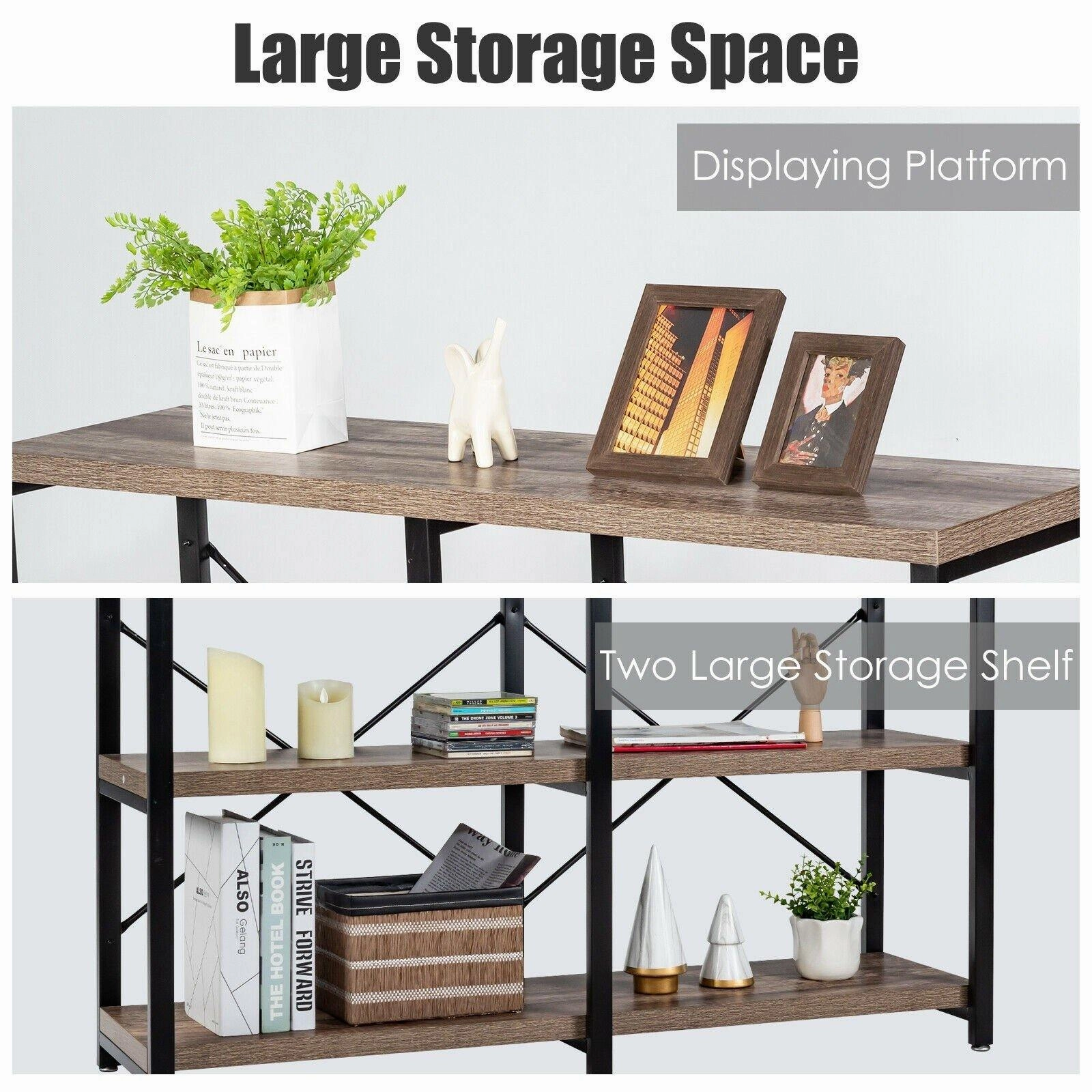 3-Tier Console Table Sofa Side Table, Entryway Foyer Table