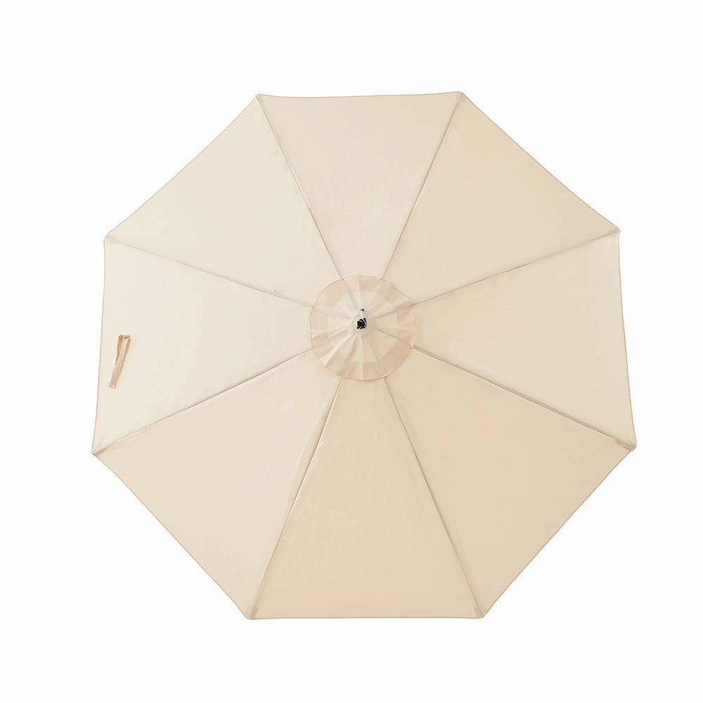 3M LED Light Aluminium Frame Garden Parasol with Tilt Crank , Beige