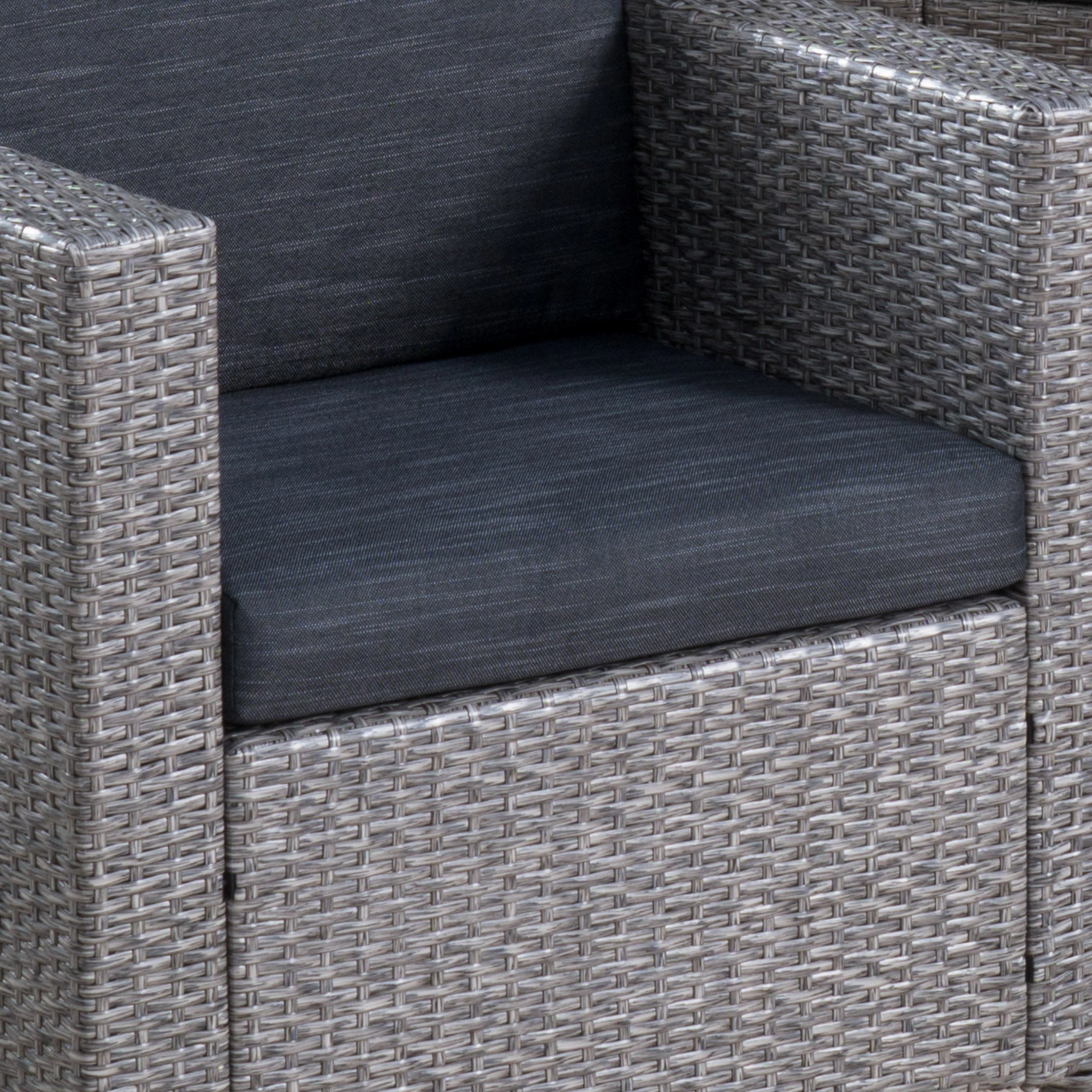 4-6-Seater Outdoor Wicket Chat Set - NH274003