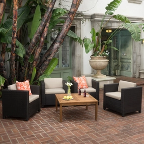4-Seater Outdoor Chat Set with Coffee Table - NH544003 outdoor furniture, garden bench