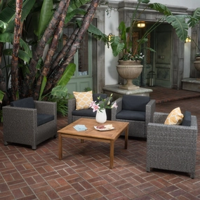 4-Seater Outdoor Chat Set with Coffee Table - NH644003 outdoor furniture, garden bench