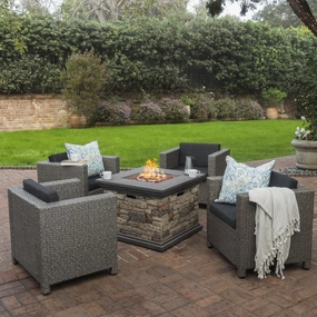 4-Seater Outdoor Fire Pit Chat Set - NH093003 outdoor furniture, garden bench