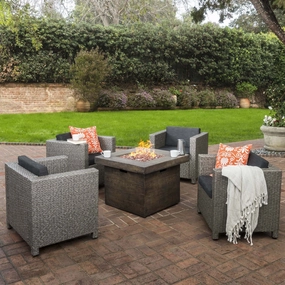 4-Seater Outdoor Fire Pit Chat Set - NH154003 outdoor furniture, garden bench