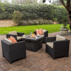 4-Seater Outdoor Fire Pit Chat Set - NH864003 outdoor furniture, garden bench