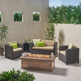 4-Seater Outdoor Fire Pit Sofa Set - NH319903 outdoor furniture, garden bench