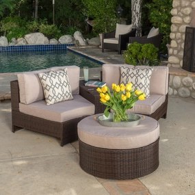 4pc Outdoor Chat Set w/ Storage Trunk - NH050992 outdoor furniture, garden bench