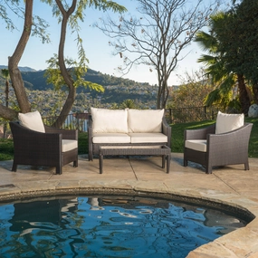 4pc Outdoor Wicker Sofa Set - NH360692 outdoor furniture, garden bench