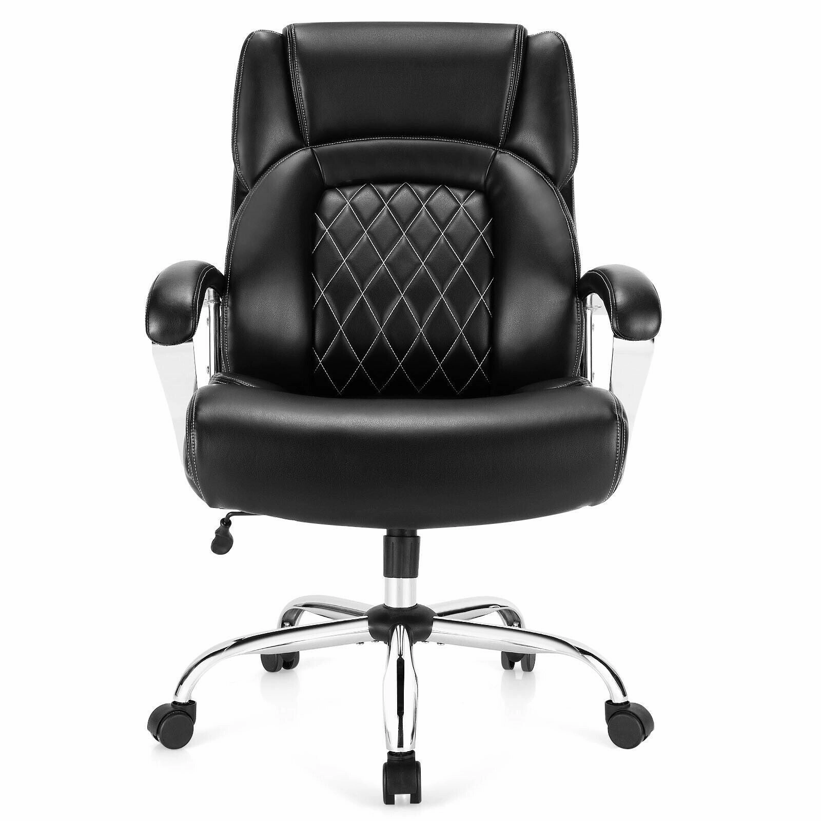 500 LBS Leather Office Chair, Height Adjustable Big and Tall Executive Chair