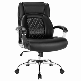 500 LBS Leather Office Chair, Height Adjustable Big and Tall Executive Chair outdoor dining set, patio table