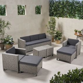 5-7-Seater Outdoor Sofa Set - NH839903 outdoor furniture, garden bench