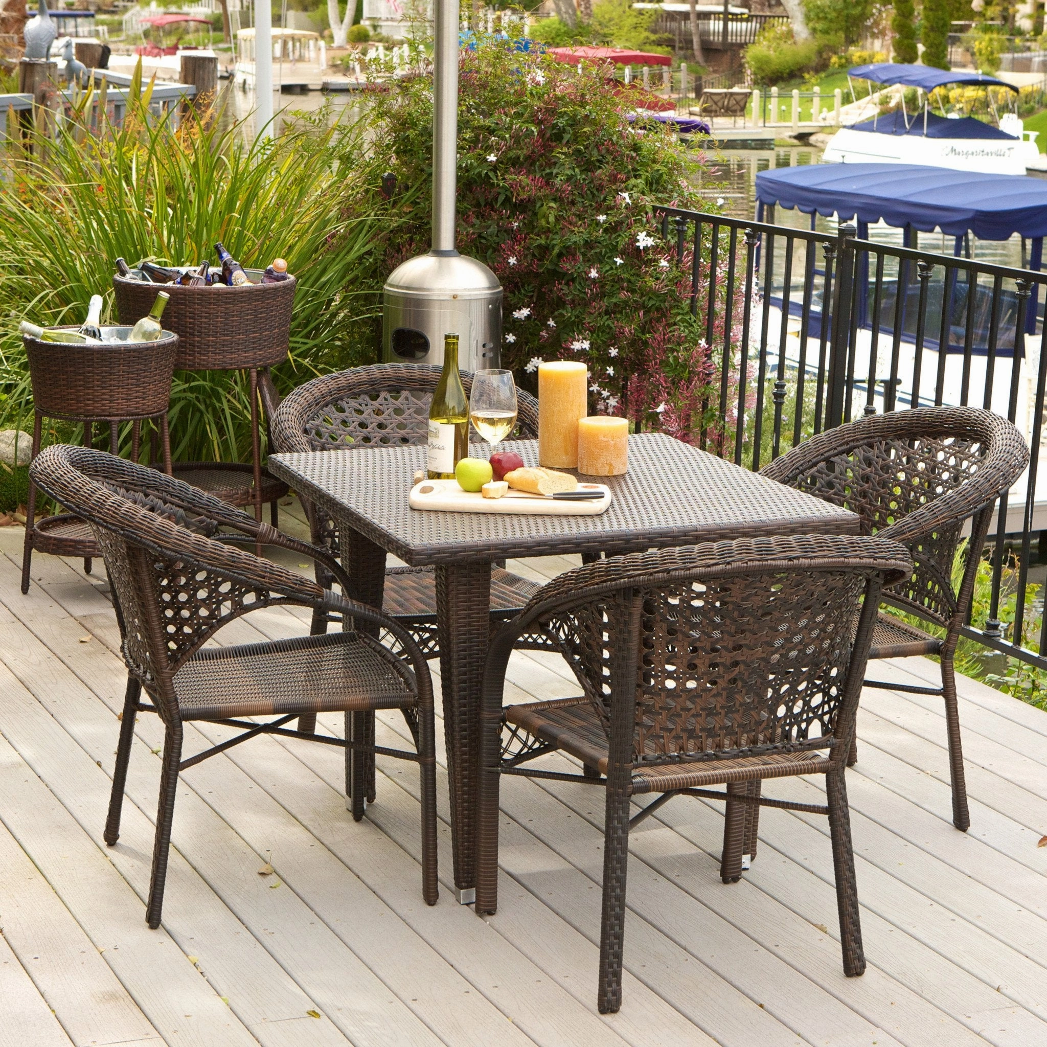 5-Piece Outdoor Wicker Dining Set - NH879532 outdoor lounge chair, patio sofa