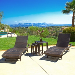 5pc Outdoor Adjustable Chaise Lounge Set - NH244912 outdoor furniture, garden bench