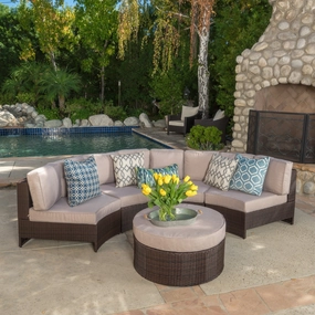 5pc Outdoor Sectional Sofa Set - NH240992 outdoor furniture, garden bench