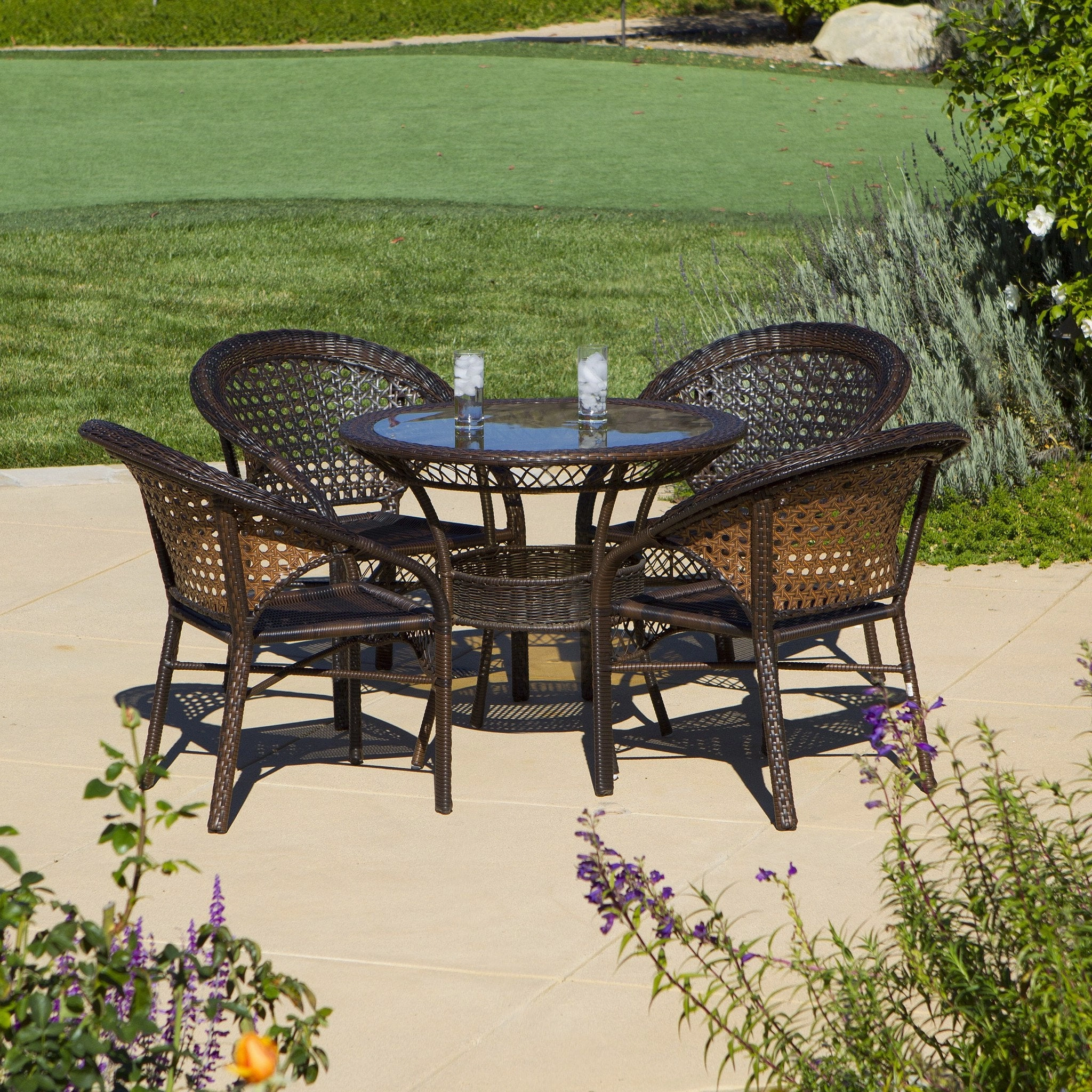 5pc Outdoor Wicker Dining Set - NH867872 outdoor lounge chair, patio sofa