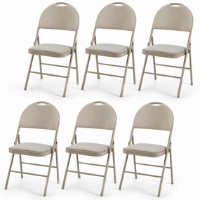 6 PCS Folding Chairs Set Portable Backrest Chair kitchen towel, placemats